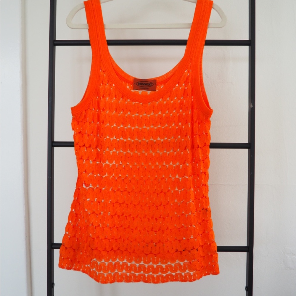 Vintage Missoni orange label tank